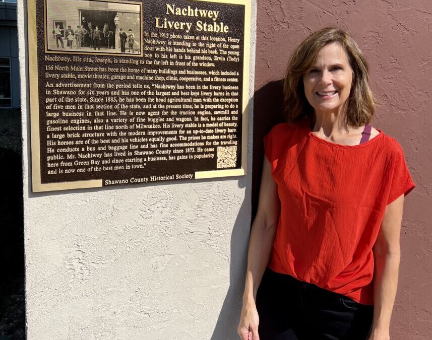 Nachtwey Livery Stable Plaque Installed