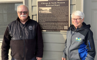 Chicago & North Western Depot Plaque Installed